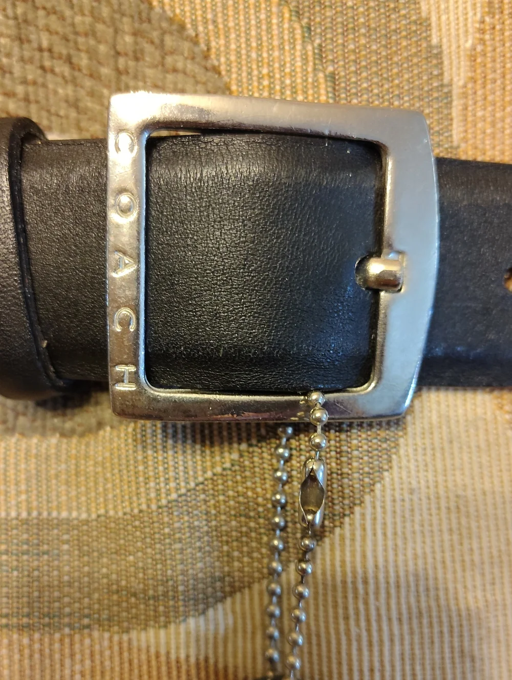 VINTAGE COACH GENUINE  LEATHER BELT BLACK L
